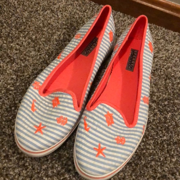 Sperry Top Sider Seersucker Shoes - Picture 1 of 3